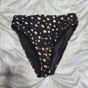 Birdsong Wildside Rose Gold Ruched High-Waist Bikini Bottom